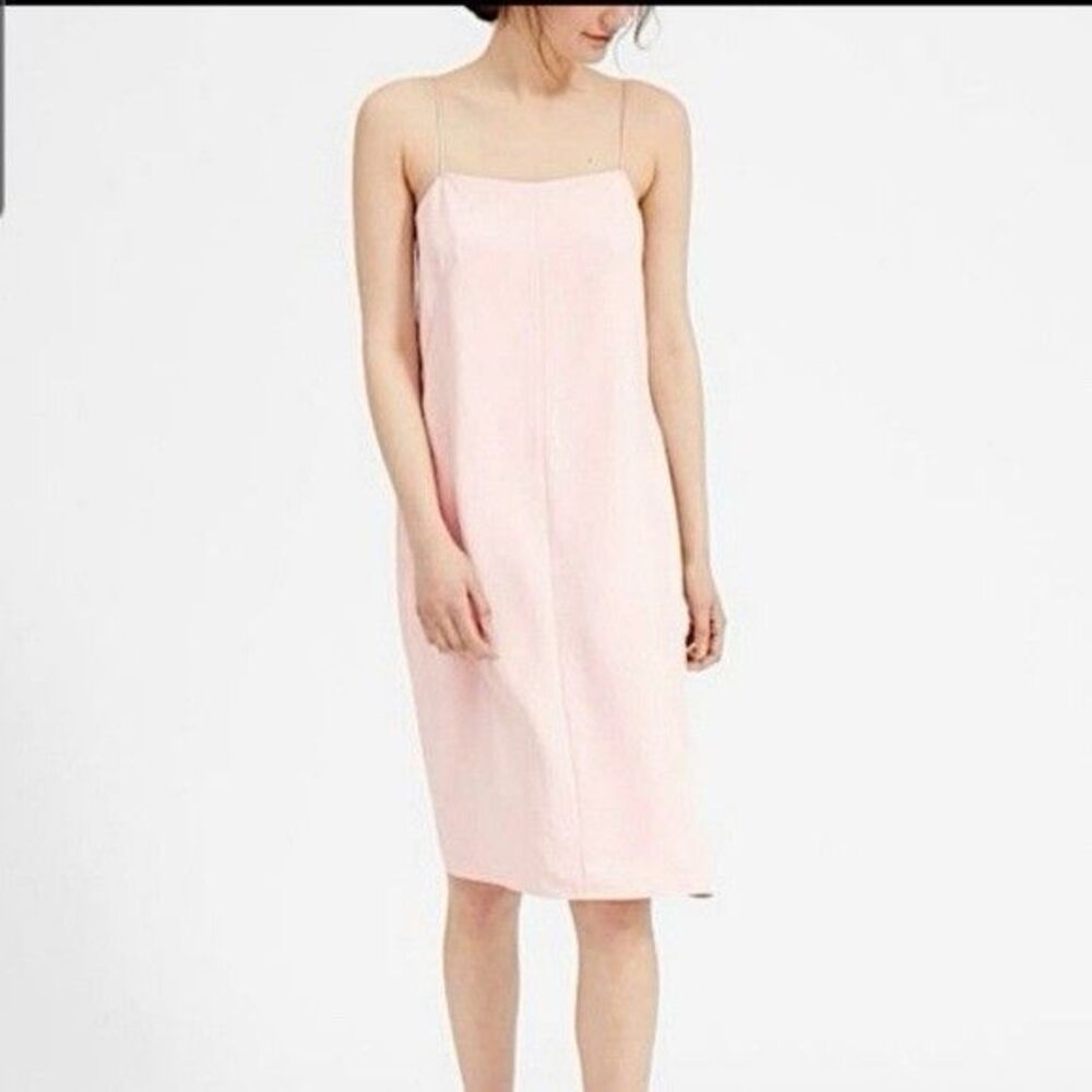 EVERLANE Goweave Pale Pink Slip Dress Women’s Size 0 Side Zip